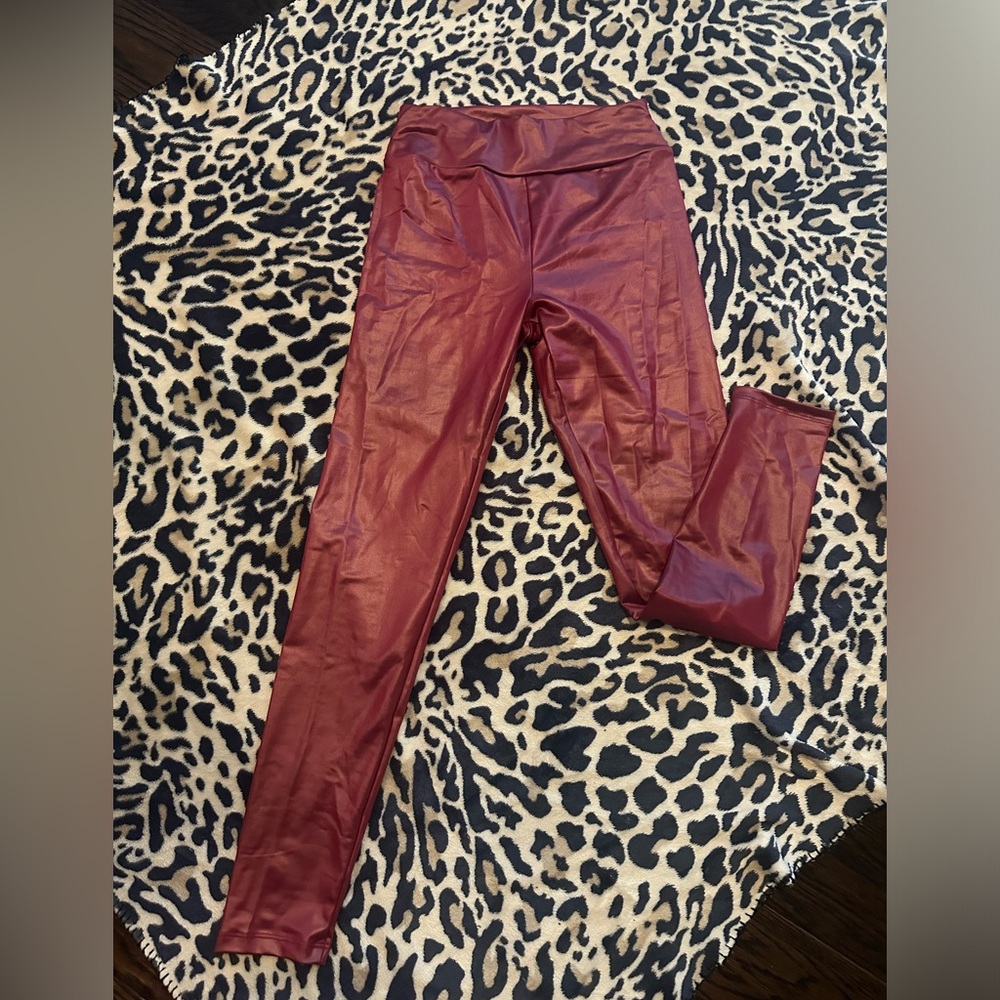 Leggings faux leather leggings